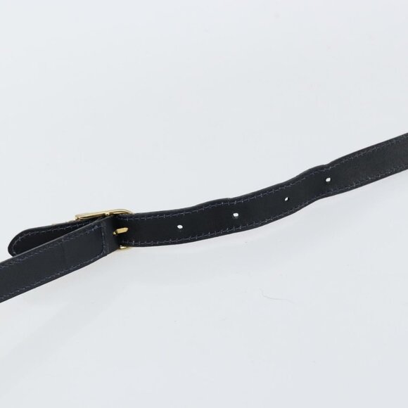 Authentic GUCCI GG Supreme Sherry Line Shoulder Bag PVC Navy Gold - Picture 15 of 16